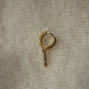 Elegant Gold and Silver I Hoop Earring